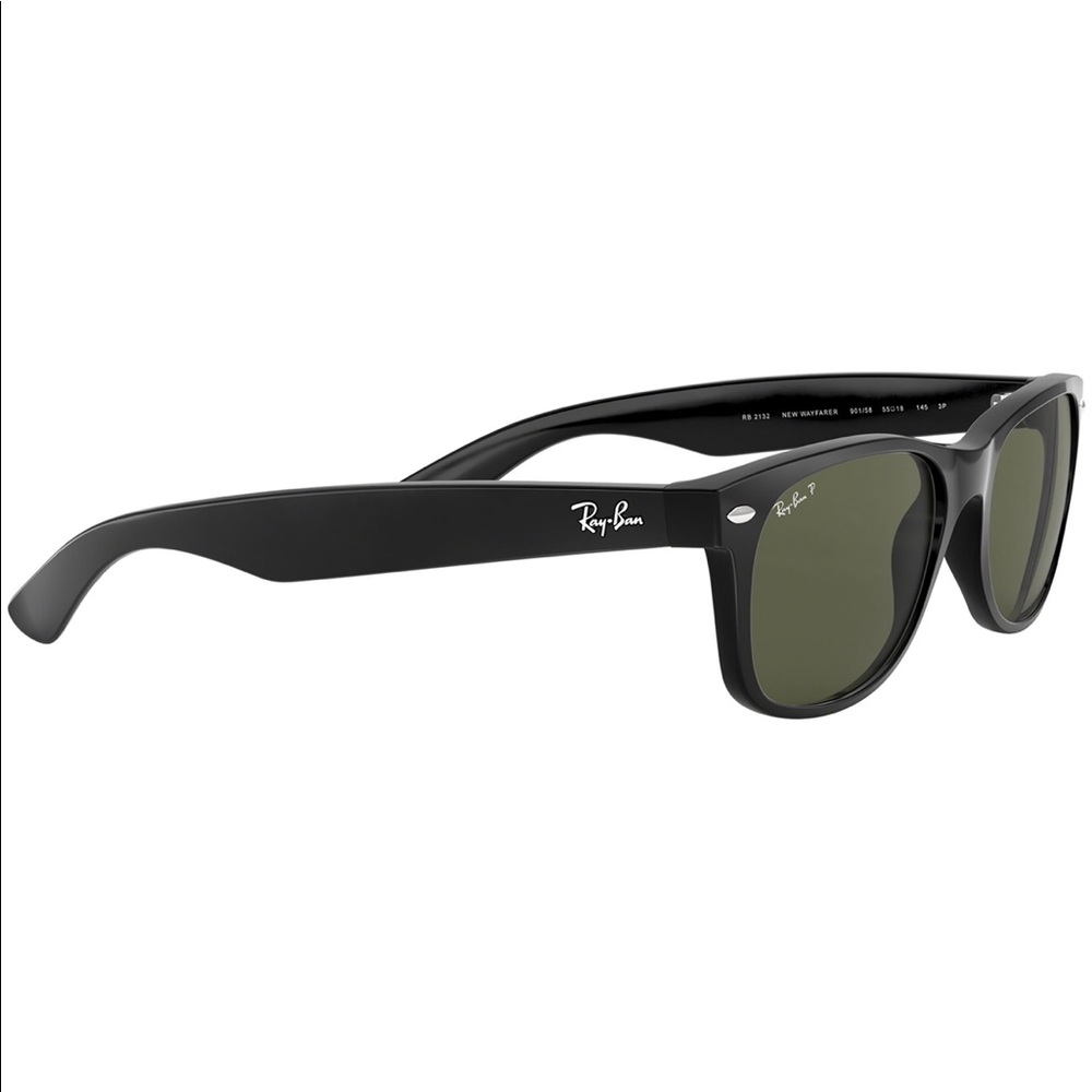 Ray-Ban “New Wayfarer” Polarized Black Sunglasses